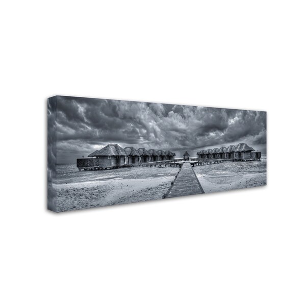 LuckyGuy 'The Gathering Storm' Canvas Art,14x32